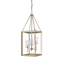 Golden 2073-3P WG-CLR - Golden Lighting Smyth 3-light Pendant in White Gold